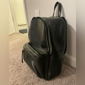 Madewell black leather backpack